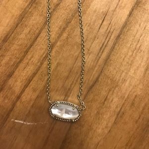 Kendra Scott gold and white necklace